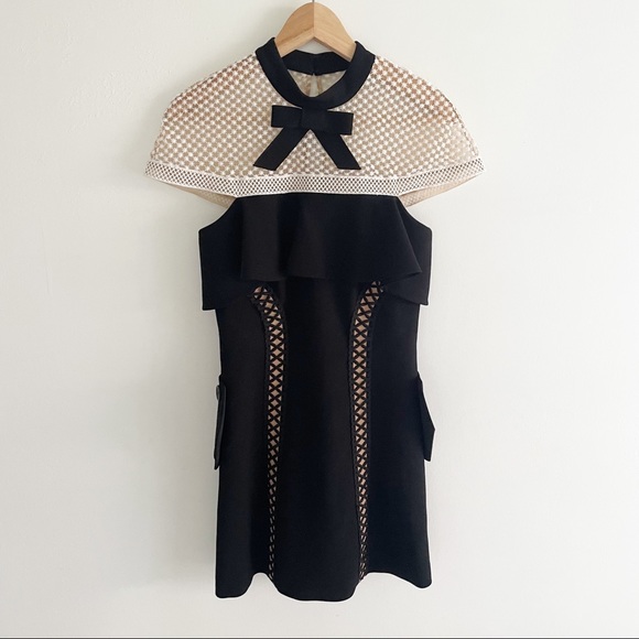 Self-Portrait caped sleeves minion dress - Picture 8 of 16